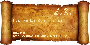 Laczuska Krisztina névjegykártya